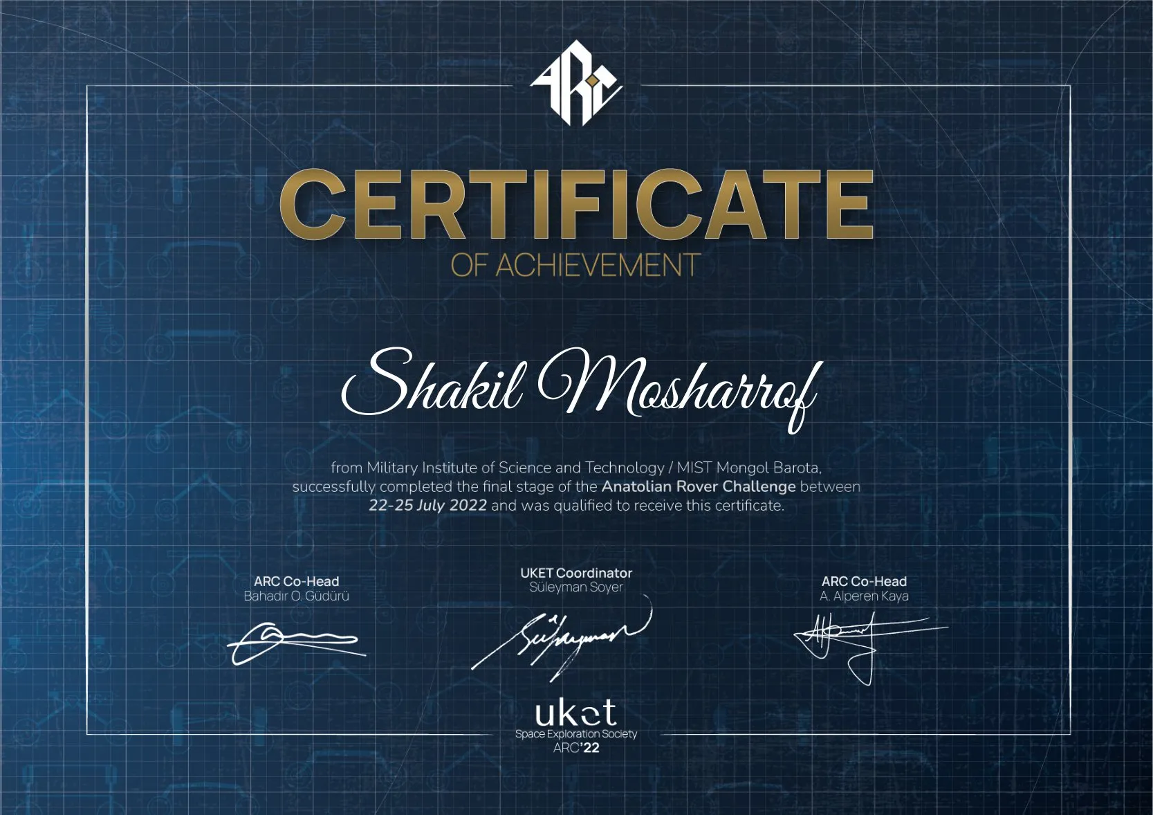 certificate