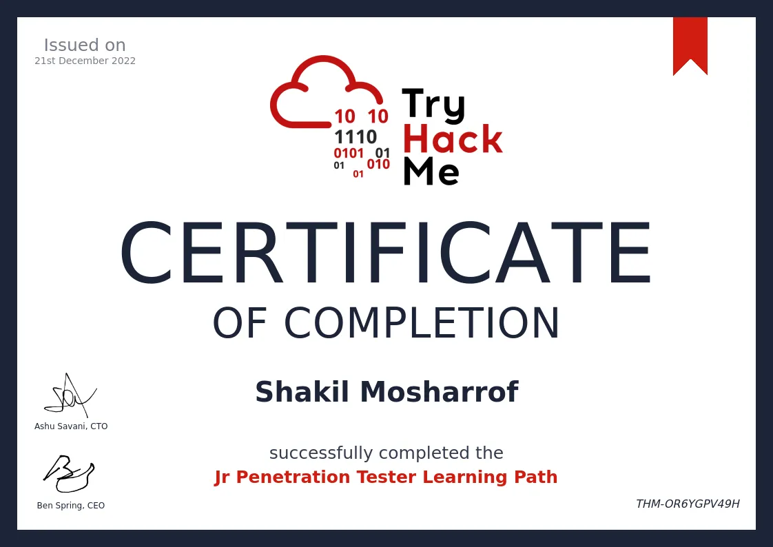 certificate
